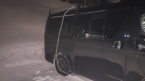 FFヒーター排気口カスタム-北海道ニセコスキー場で車中泊